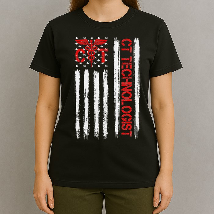 Ct Scan Technologist American Flag Patriotic Radiology T-Shirt