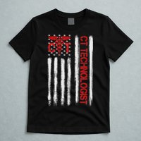 Ct Scan Technologist American Flag Patriotic Radiology T-Shirt