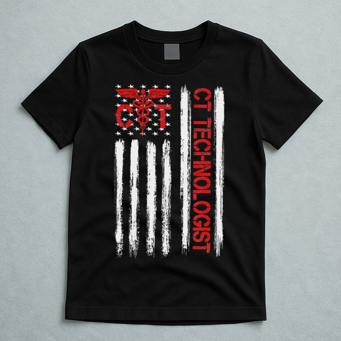 Ct Scan Technologist American Flag Patriotic Radiology T-Shirt