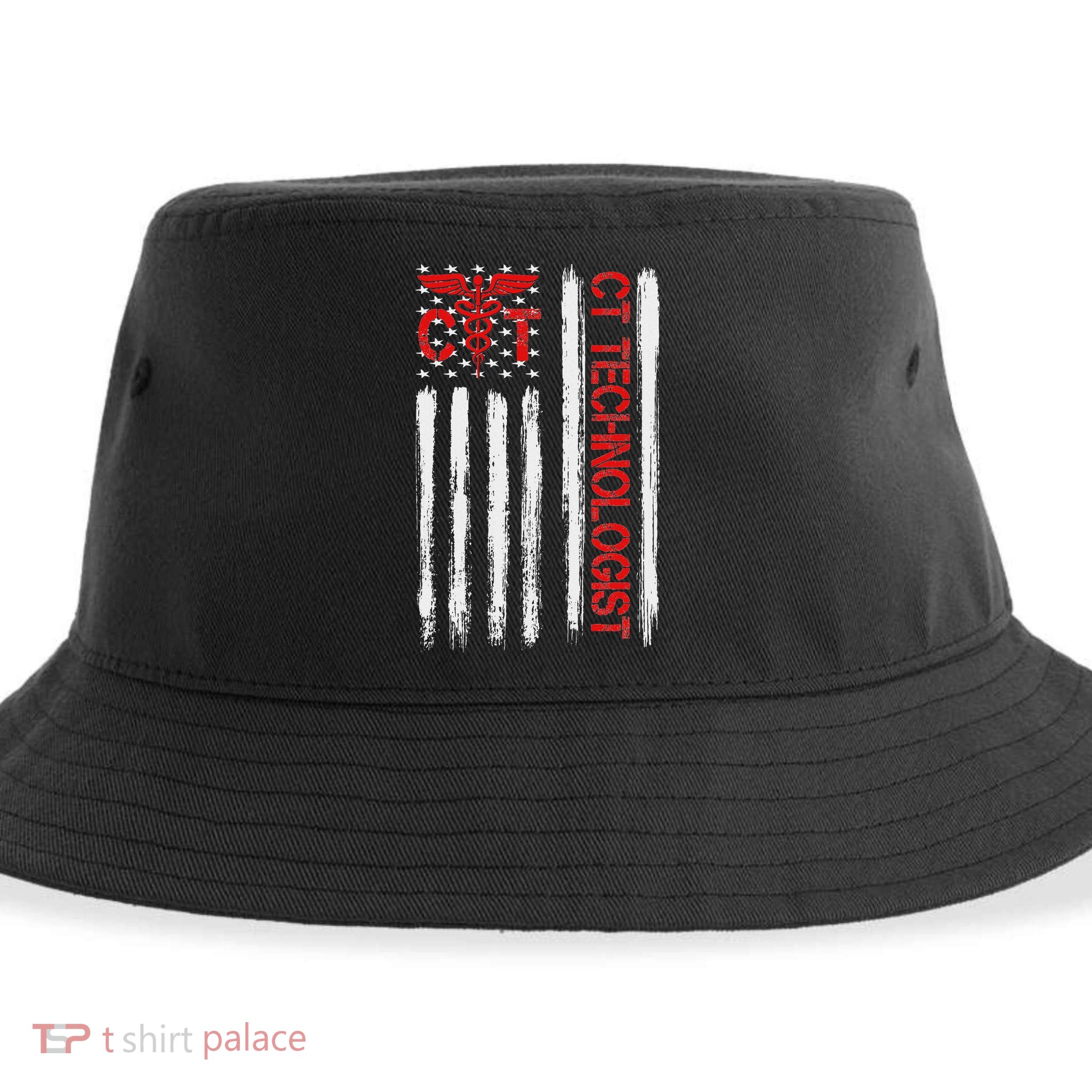 Ct Scan Technologist American Flag Patriotic Radiology Sustainable Bucket Hat