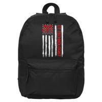 Ct Scan Technologist American Flag Patriotic Radiology 16 in Basic Backpack