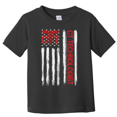 Ct Scan Technologist American Flag Patriotic Radiology Toddler T-Shirt