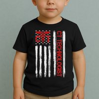 Ct Scan Technologist American Flag Patriotic Radiology Toddler T-Shirt