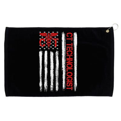 Ct Scan Technologist American Flag Patriotic Radiology Grommeted Golf Towel
