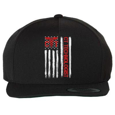 Ct Scan Technologist American Flag Patriotic Radiology Wool Snapback Cap