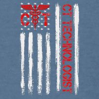 Ct Scan Technologist American Flag Patriotic Radiology Garment-Dyed Sweatshirt
