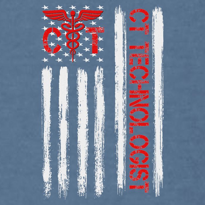 Ct Scan Technologist American Flag Patriotic Radiology Garment-Dyed Sweatshirt