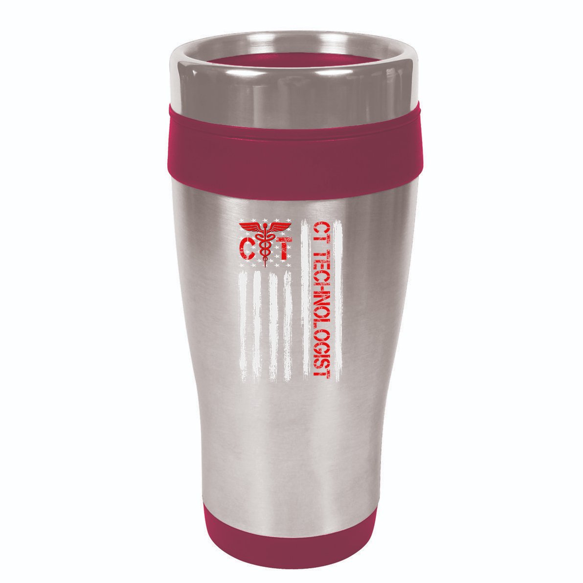 Ct Scan Technologist American Flag Patriotic Radiology 16oz Travel Tumbler