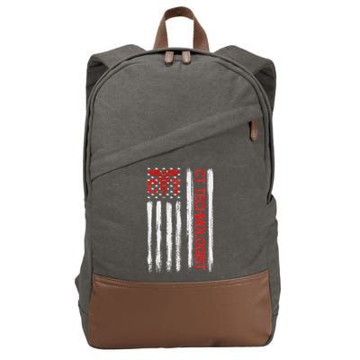 Ct Scan Technologist American Flag Patriotic Radiology Cotton Canvas Backpack