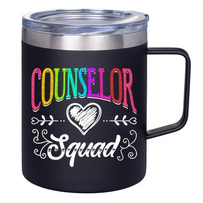 Counselor Squad Teacher Back To School 12oz Stainless Steel Coffee Mug