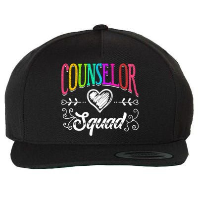 Counselor Squad Teacher Back To School Wool Snapback Cap