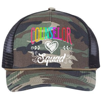 Counselor Squad Teacher Back To School Retro Rope Trucker Hat Cap