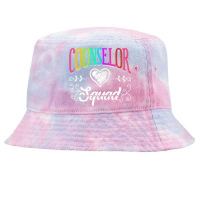 Counselor Squad Teacher Back To School Tie-Dyed Bucket Hat