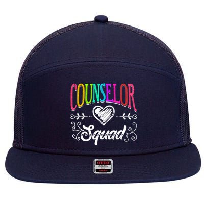 Counselor Squad Teacher Back To School 7 Panel Mesh Trucker Snapback Hat