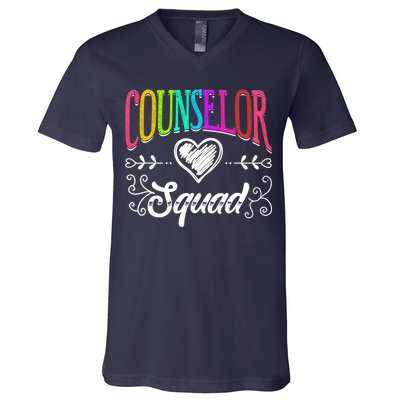 Counselor Squad Teacher Back To School V-Neck T-Shirt