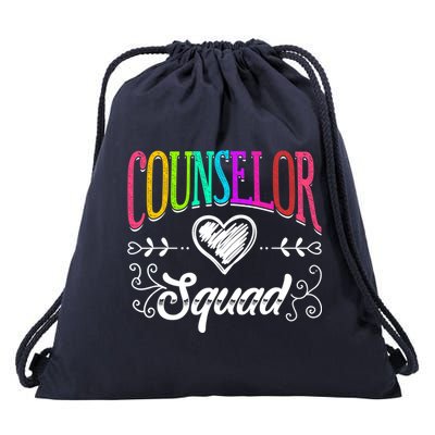 Counselor Squad Teacher Back To School Drawstring Bag
