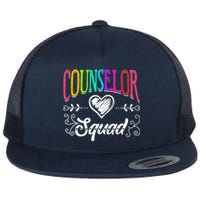 Counselor Squad Teacher Back To School Flat Bill Trucker Hat