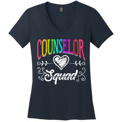 Counselor Squad Teacher Back To School Women's V-Neck T-Shirt