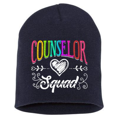 Counselor Squad Teacher Back To School Short Acrylic Beanie