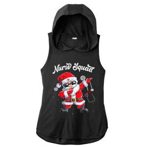 Christmas Scrub Tops Dabbing Santa Scrubs Nurse Squad Gift Ladies PosiCharge Tri-Blend Wicking Draft Hoodie Tank