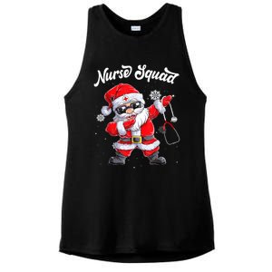 Christmas Scrub Tops Dabbing Santa Scrubs Nurse Squad Gift Ladies PosiCharge Tri-Blend Wicking Tank