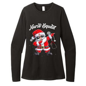 Christmas Scrub Tops Dabbing Santa Scrubs Nurse Squad Gift Womens CVC Long Sleeve Shirt