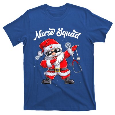 Christmas Scrub Tops Dabbing Santa Scrubs Nurse Squad Gift T-Shirt