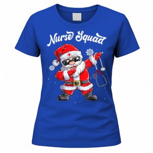 Christmas Scrub Tops Dabbing Santa Scrubs Nurse Squad Gift Women's T-Shirt