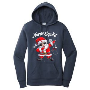 Christmas Scrub Tops Dabbing Santa Scrubs Nurse Squad Gift Women's Pullover Hoodie