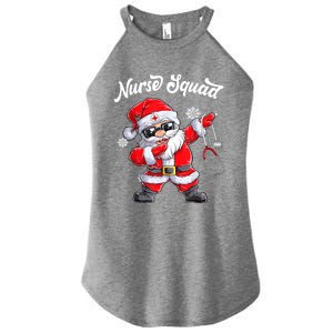 Christmas Scrub Tops Dabbing Santa Scrubs Nurse Squad Gift Women's Perfect Tri Rocker Tank