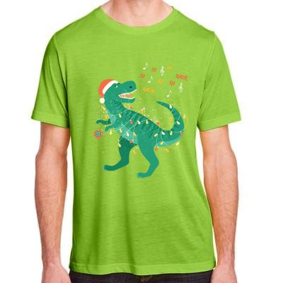 Cute Santa T Rex Singing Fa Ra Ra Rawr Xmas Funny Gift Dino Lover Cute Gift Adult ChromaSoft Performance T-Shirt