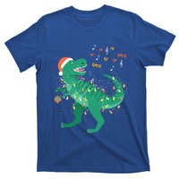 Cute Santa T Rex Singing Fa Ra Ra Rawr Xmas Funny Gift Dino Lover Cute Gift T-Shirt