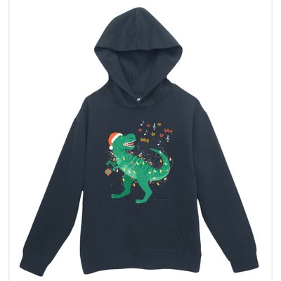 Cute Santa T Rex Singing Fa Ra Ra Rawr Xmas Funny Gift Dino Lover Cute Gift Urban Pullover Hoodie