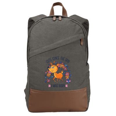 Cute Since The Day I Was Born Cotton Canvas Backpack