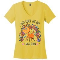 Cute Since The Day I Was Born Women's V-Neck T-Shirt