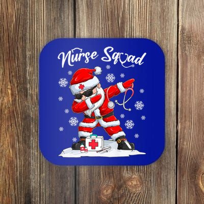 Christmas Scrub Tops Dabbing Santa Scrubs Nurse Squad Gift Coaster