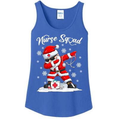 Christmas Scrub Tops Dabbing Santa Scrubs Nurse Squad Gift Ladies Essential Tank