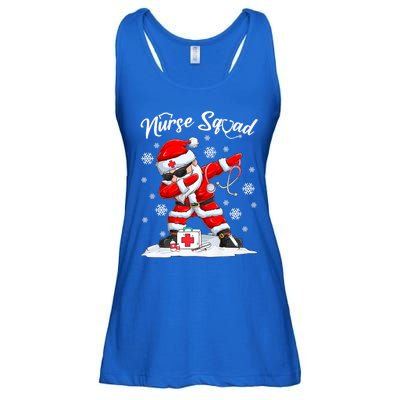 Christmas Scrub Tops Dabbing Santa Scrubs Nurse Squad Gift Ladies Essential Flowy Tank