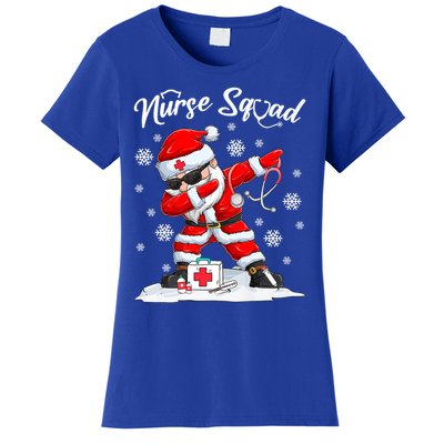 Christmas Scrub Tops Dabbing Santa Scrubs Nurse Squad Gift Women's T-Shirt