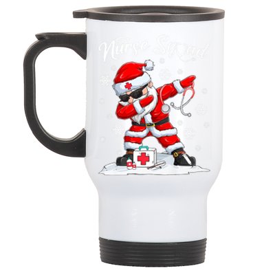 Christmas Scrub Tops Dabbing Santa Scrubs Nurse Squad Gift Stainless Steel Travel Mug