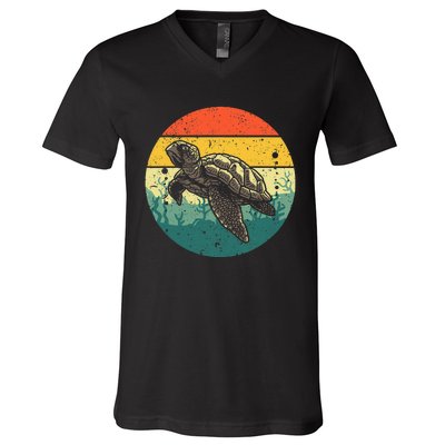 Cool Sea Turtle For Tortoise Sea Animal Zookeeper V-Neck T-Shirt