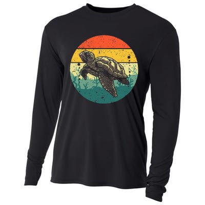 Cool Sea Turtle For Tortoise Sea Animal Zookeeper Cooling Performance Long Sleeve Crew