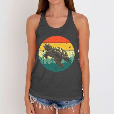 Cool Sea Turtle For Tortoise Sea Animal Zookeeper Women's Knotted Racerback Tank