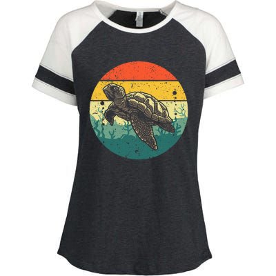 Cool Sea Turtle For Tortoise Sea Animal Zookeeper Enza Ladies Jersey Colorblock Tee