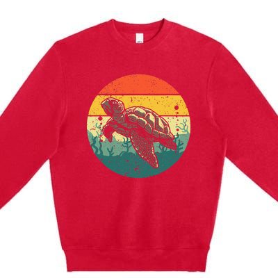 Cool Sea Turtle For Tortoise Sea Animal Zookeeper Premium Crewneck Sweatshirt