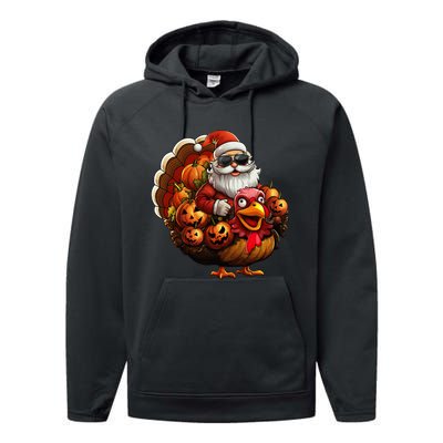 Christmas Santa Thanksgiving Turkey Halloween Pumpkin Performance Fleece Hoodie