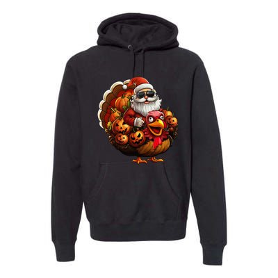 Christmas Santa Thanksgiving Turkey Halloween Pumpkin Premium Hoodie