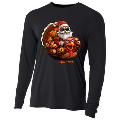 Christmas Santa Thanksgiving Turkey Halloween Pumpkin Cooling Performance Long Sleeve Crew