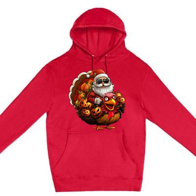 Christmas Santa Thanksgiving Turkey Halloween Pumpkin Premium Pullover Hoodie