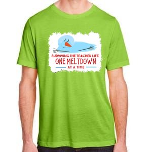 Christmas Surviving Teacher Life Meltdown Xmas Adult ChromaSoft Performance T-Shirt